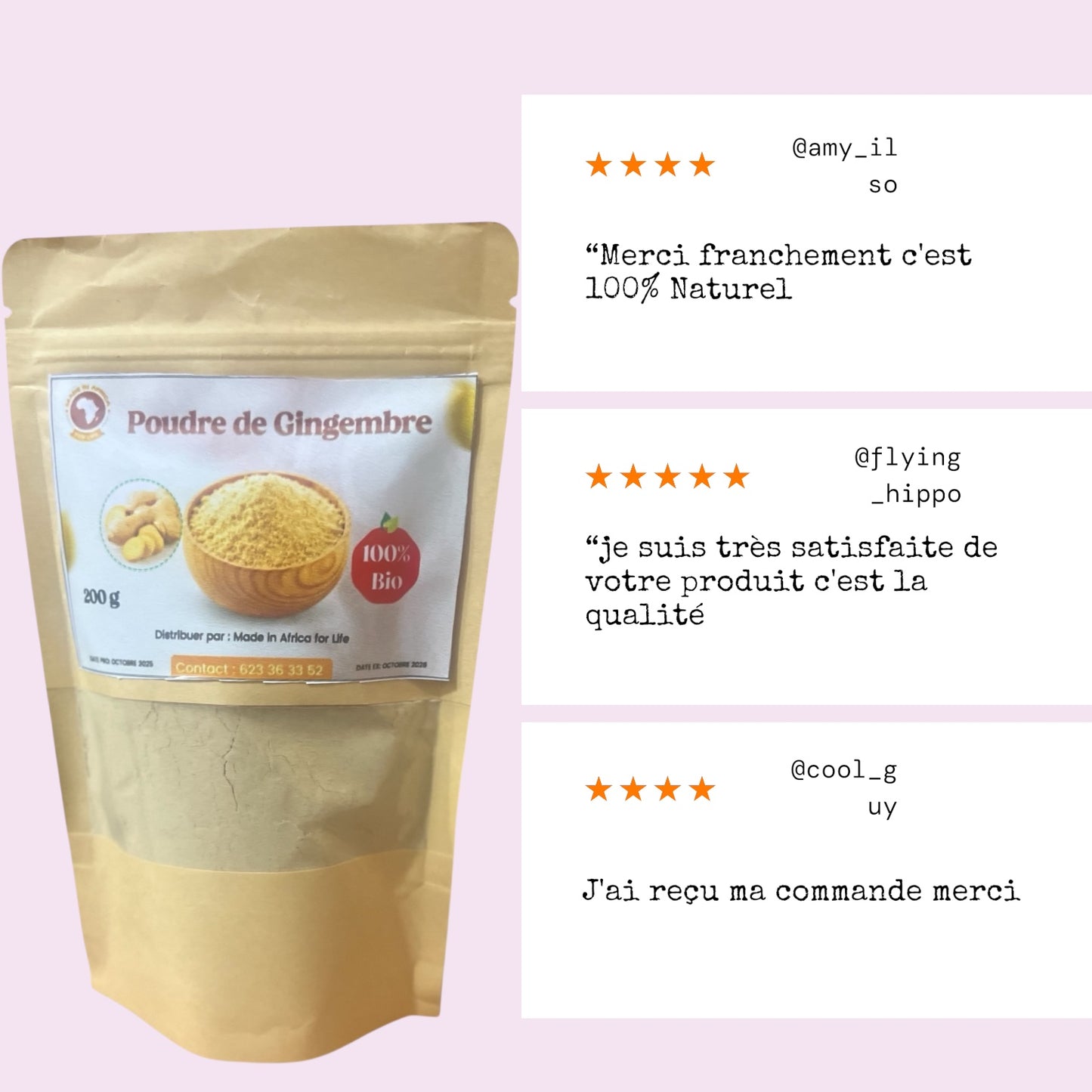 Poudre de Gingembre 200 GRAMME